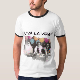 T-Shirt à l'anneau rétro squelette Viva La Vida