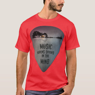 T-shirt À L'ARRIÈRE Reflexions sur le lac Onglet de guitar