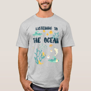 T-shirt À L'Écoute De L'Océan, Du Jour des terres, Des Ani