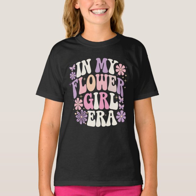T-shirt À l'époque où j'étais une fille aux fleurs Rétro G (Devant)