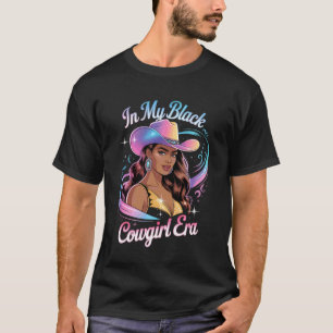 T-shirt à l'ère de ma cowgirl noire Glam Western Afro Styl