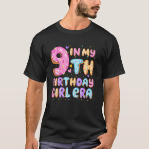 T-shirt À l'ère de mon 9e anniversaire Thème de fête donut