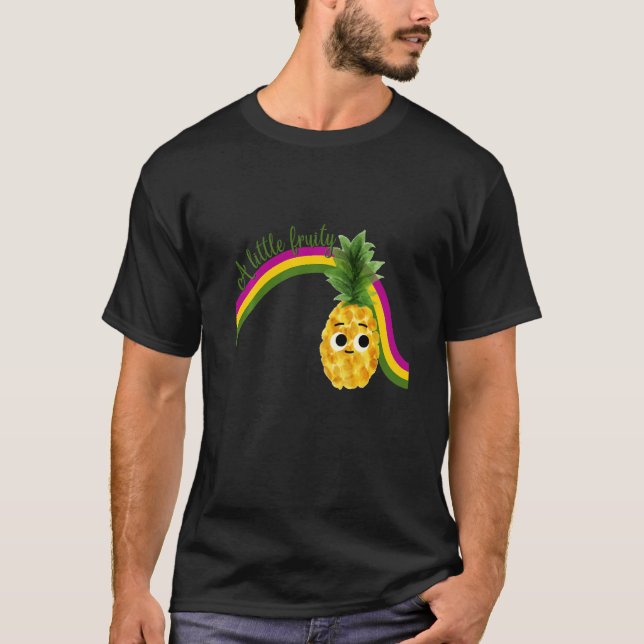 T-shirt A little fruity with pineapple and rainbow for pri (Devant)