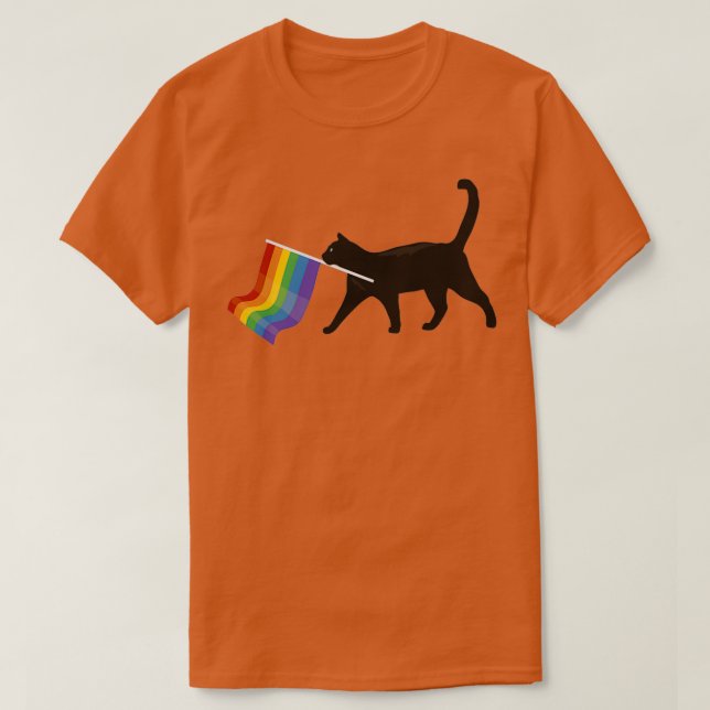 T-shirt a little gay cat friend (Design devant)