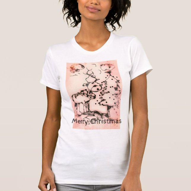 T-shirt A Lost Reindeer for Christmas  (Devant)