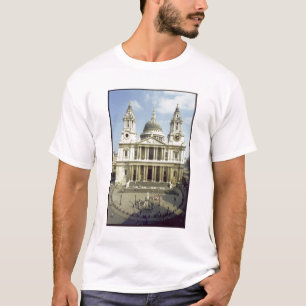 T-shirt À l'ouest avant de la cathédrale de St Paul, con