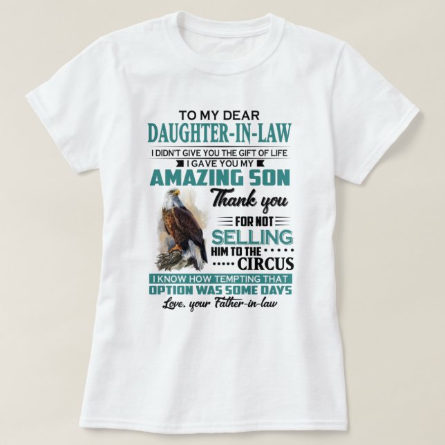 T-shirt À Ma Fille En Droit Chemise (Design devant)