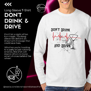 T-shirt à manches longues avec le message Ne buvez