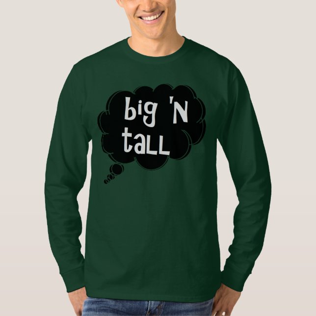 T-shirt à manches longues Big 'n Tall par dalDesig (Devant)