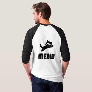T-shirt à manches longues blanc et noir avec motif