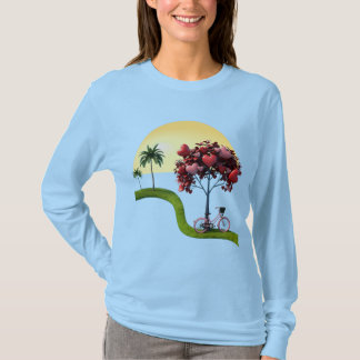 T-Shirt à manches longues en art romantique de cou
