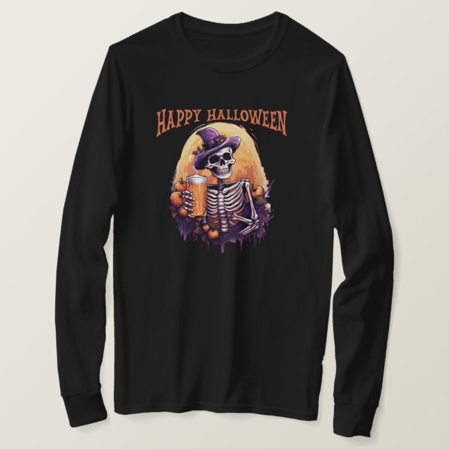T-shirt à manches longues Halloween (Design devant)