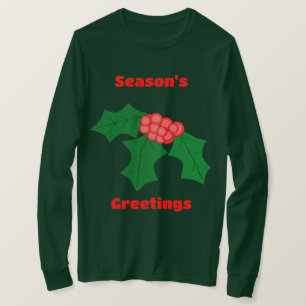 T-shirt à manches longues Holly Bonnes Fêtes