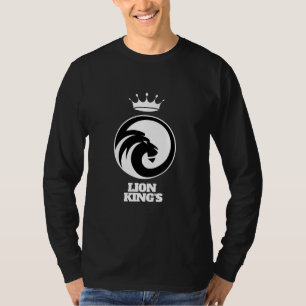 T-Shirt à manches longues Lion King noir et blanc