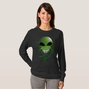 T-Shirt à manches longues pour femmes alien vert