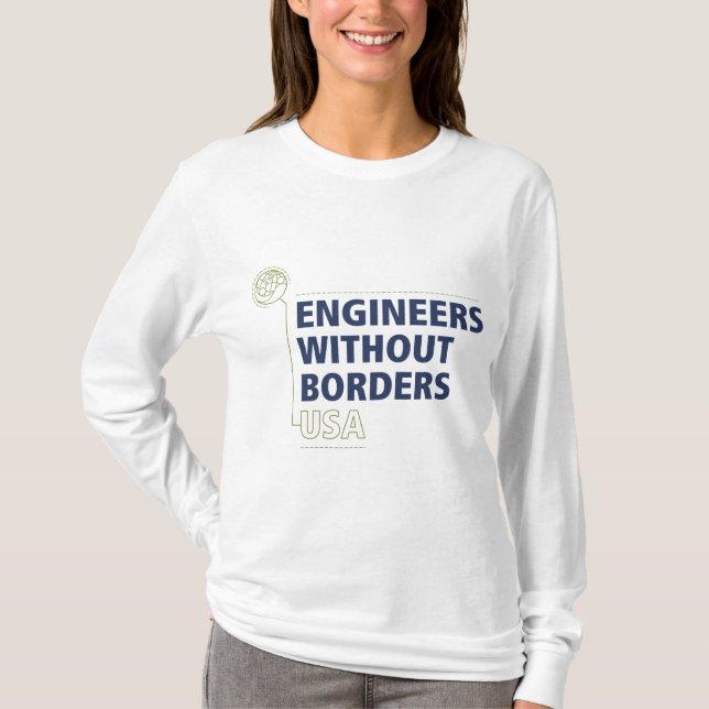 T-shirt à manches longues pour femmes - blanc (Devant)