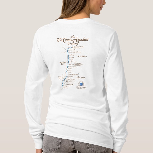T-shirt à manches longues pour femmes Old Croton A (Dos)
