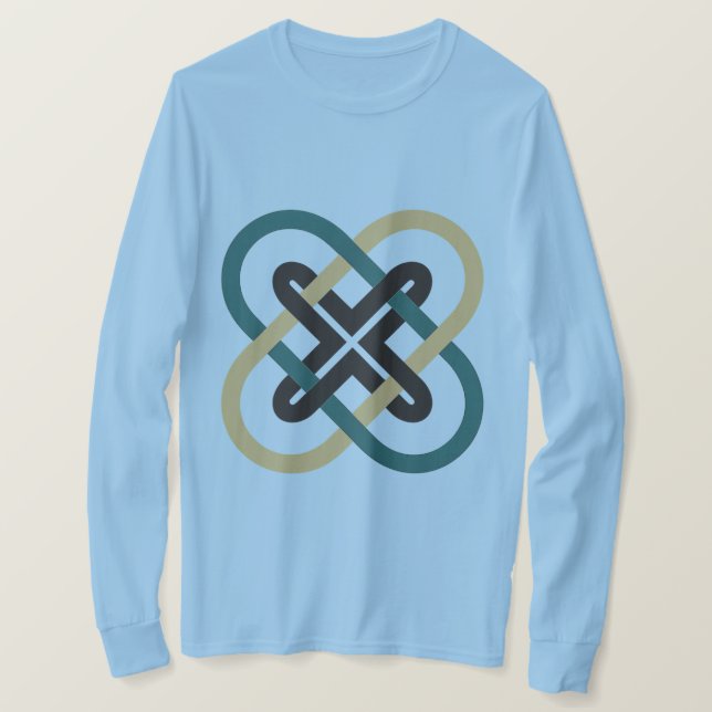 T-Shirt à manches longues pour hommes à motif X en (Design devant)