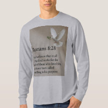 T-shirt à manches longues pour hommes avec verset 