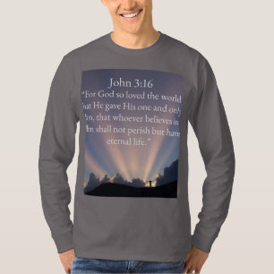 T-shirt à manches longues pour hommes avec verset