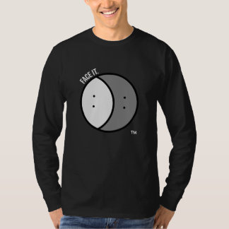T-shirt à manches longues pour hommes noir avec te