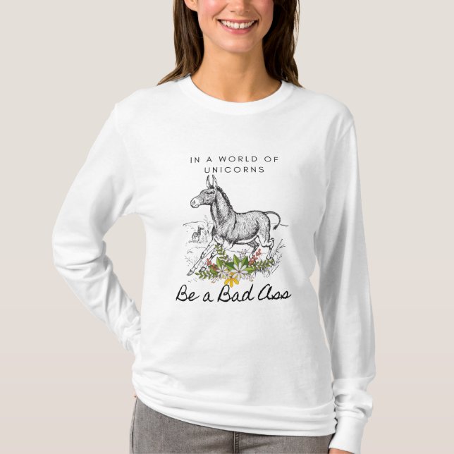 T-shirt à manches longues pour les amoureux des ân (Devant)