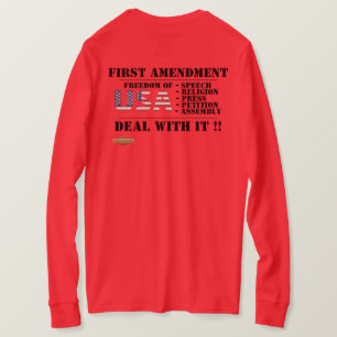 T-shirt à manches longues "PREMIER AMENDEMENT" T-