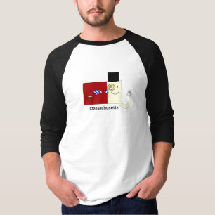 T-shirt à manches raglan pour hommes du Massachuse