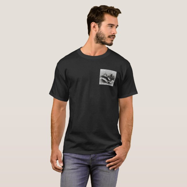 T-shirt à menthe noire pour hommes (Devant entier)