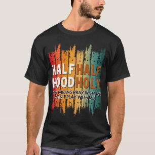 T-shirt à moitié saint à moitié quartier