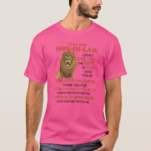 T-shirt À mon cher fils en droit, je ne t'ai pas donné la 
