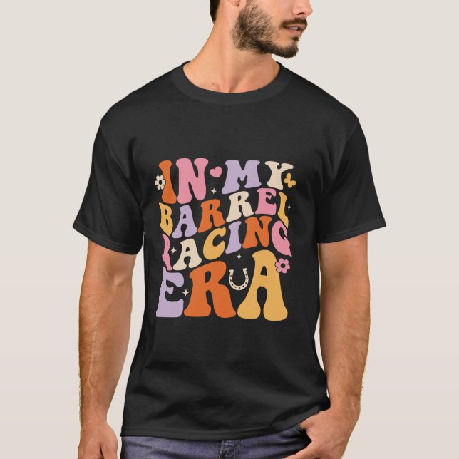 T-shirt À Mon Époque De Course De Baril Super Retro Cowgir (Devant)