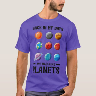 T-shirt À Mon Époque, Nous Avions Neuf Planètes Solar Spac