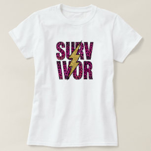 T-shirt À mon ère de survivante, cancer du sein léopard