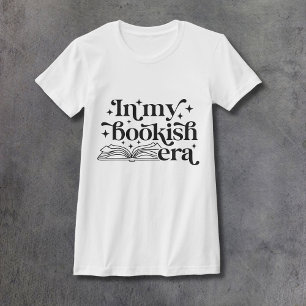 T-shirt À mon ère livresque Encre noire pour femmes ajusté