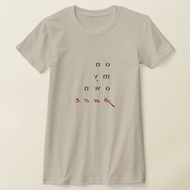 T-shirt à mon propre rythme ! typographie inversée de moti (Poser)