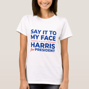 T-shirt À Mon Visage Kamala Harris Président 2024 Débat