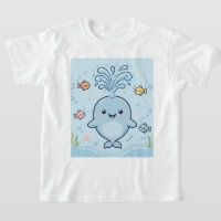 T-shirt à motif baleine