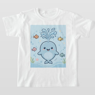 T-shirt à motif baleine