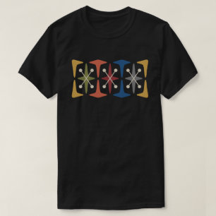 T-Shirt à motif de burst cosmique de style Mid Cen