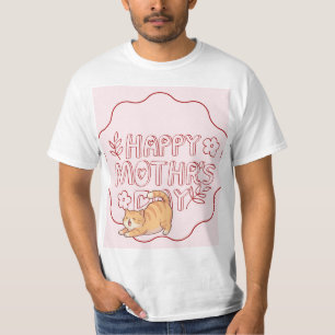T-shirt à motif de chat mignon