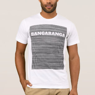 T-Shirt à motif de patch faux gris avec texte Bang