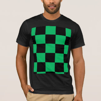 T-shirt à motif de style anime noir et vert