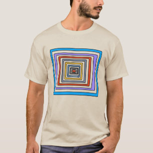 T-shirt à motif géométrique carré abstrait coloré