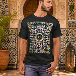 T-Shirt à motif géométrique marocain   Mosaique is