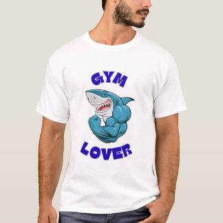 T-Shirt à motif requin blanc complet – Style et te