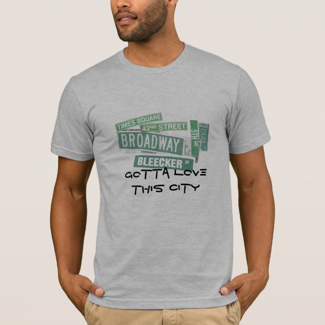 T-shirt A obtenu d'aimer cette ville - rues (Devant)