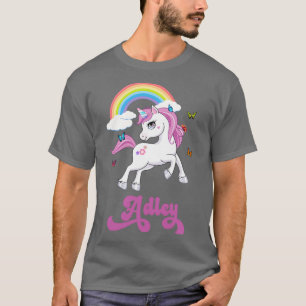 T-shirt A Pour Adley Adley Rainbow Unicorn