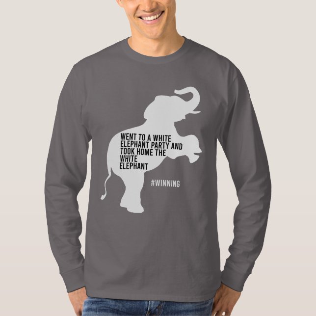 T-shirt A pris la maison Eléphant blanc drôle (Devant)