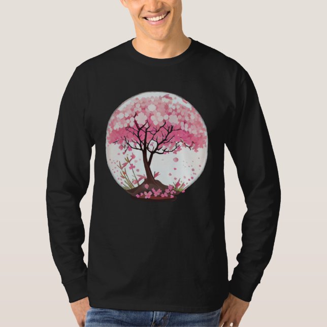 T-shirt A Refreshing and Enchanting Cherry Blossom Globe (Devant)